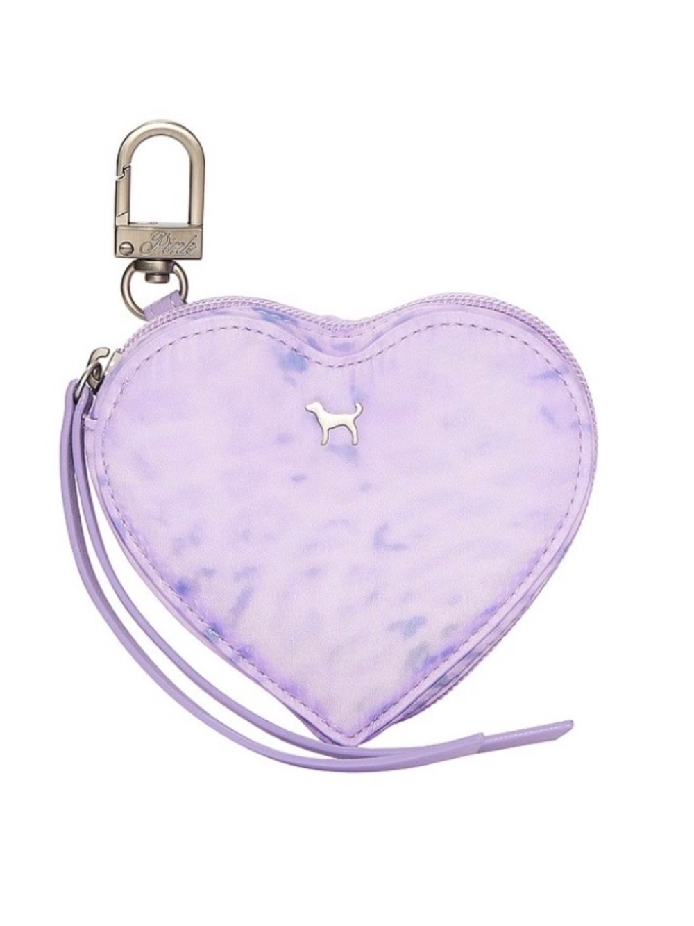 PINK Victoria’s Secret Heart Pouch Keychain Charm NWT
